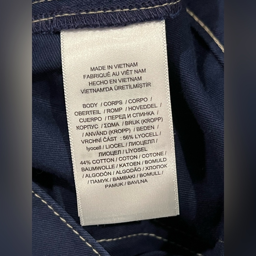 Polo Ralph Lauren Pant Womens Cotton Twill Utility Navy Straight Leg Size 2 - Picture 15 of 16
